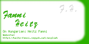 fanni heitz business card